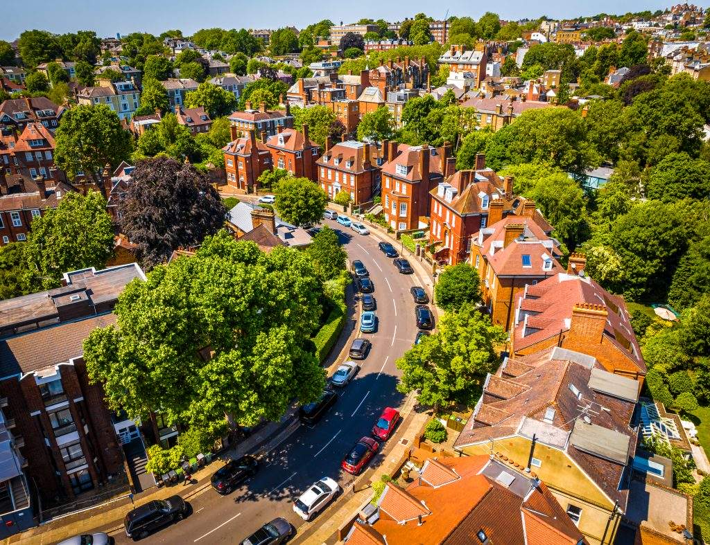 Aerial view of Belsize Park
